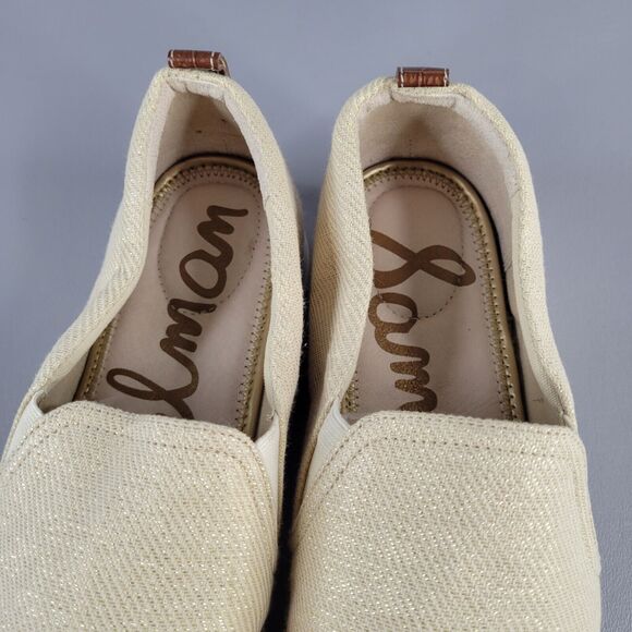 Sam Edelman Kassie Espadrilles Womens Size 10 M Slip-On Natural metallic weave - Picture 8 of 15